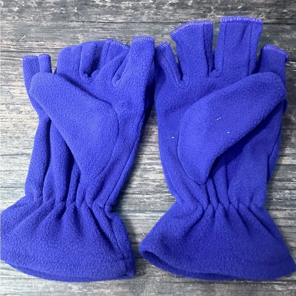 Ledo Pizza Baltimore Ravens Women’s Purple Fleece Gloves Fingerless Mittens